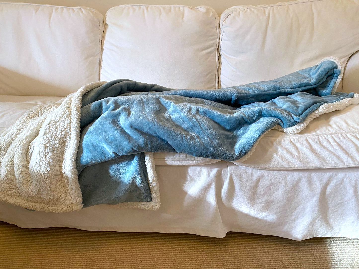 Light Blue Cushy Rug
