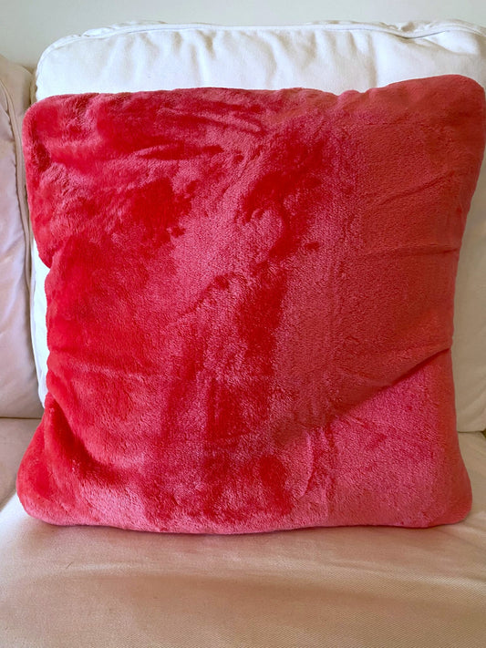 Bright Coral Pink Cushy Rug